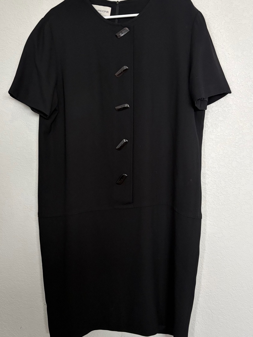 Vintage 90s Evan Picone Black Shift Dress